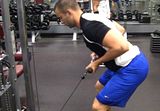Bent Over Row, Cable, Straight Bar, Reverse Grip