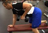 Dumbbell Row, Single Arm, Bench, Elbow In