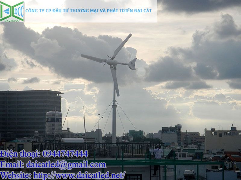 Máy Phát Điện Gió công suất 400W, 600W, 800W, 1KW, 1.5KW, 2KW, 3KW...