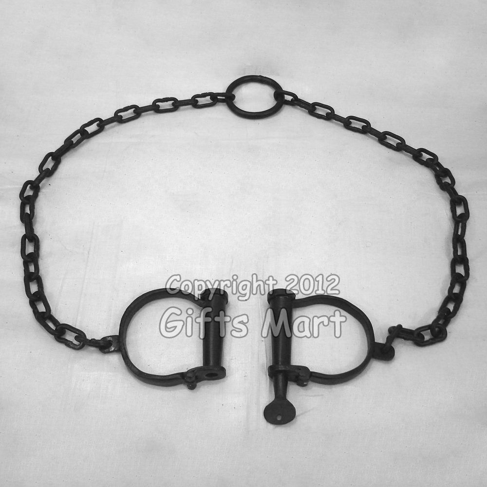 Leg Iron Cuff Shackle Foot Restraint Chain Cuff Long Chain Cuff