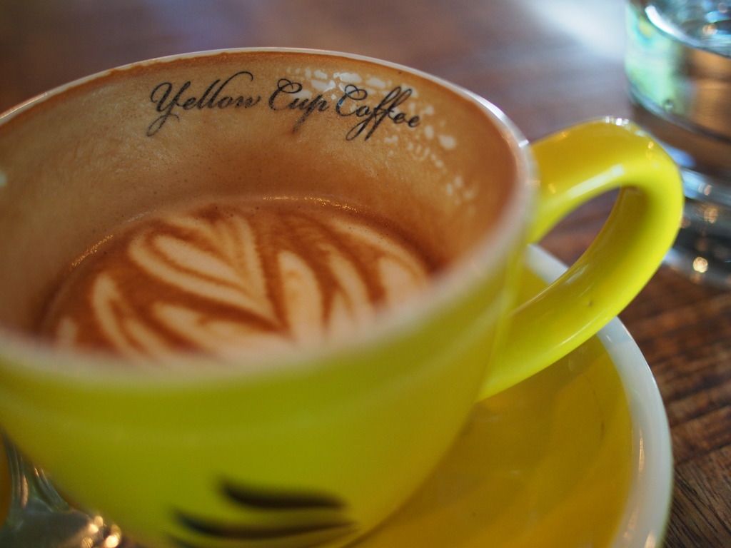 Yellow Cup Coffee Along Life's Path