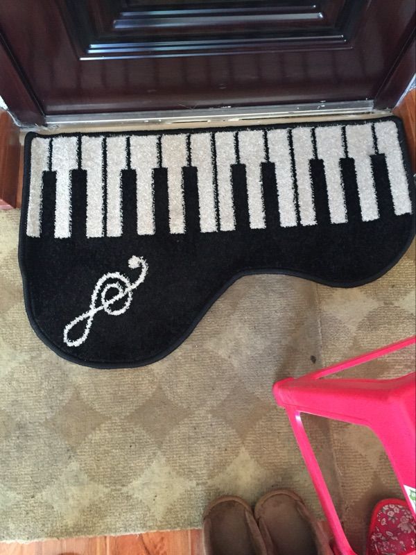 New Black Keyboard area rug piano music note rugs carpet giant piano