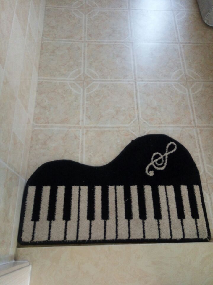 New Black Keyboard area rug piano music note rugs carpet giant piano