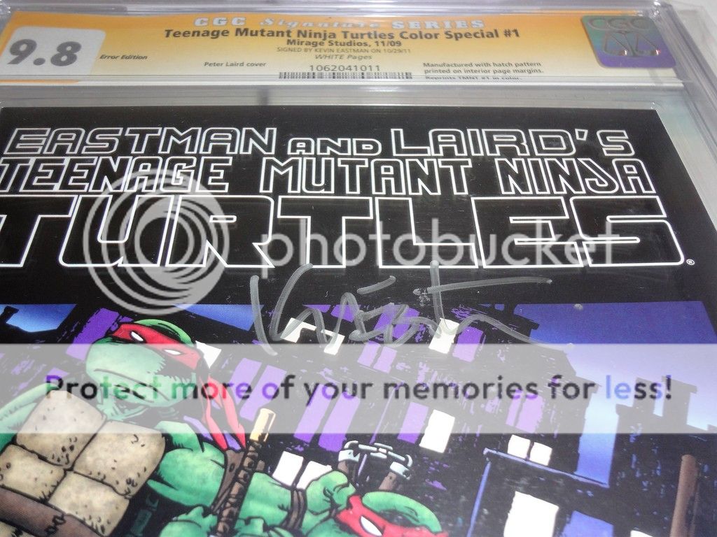 Teenage Mutant Ninja Turtles Color Special #1 Error Autograph CGC SS 9.8 EASTMAN 6