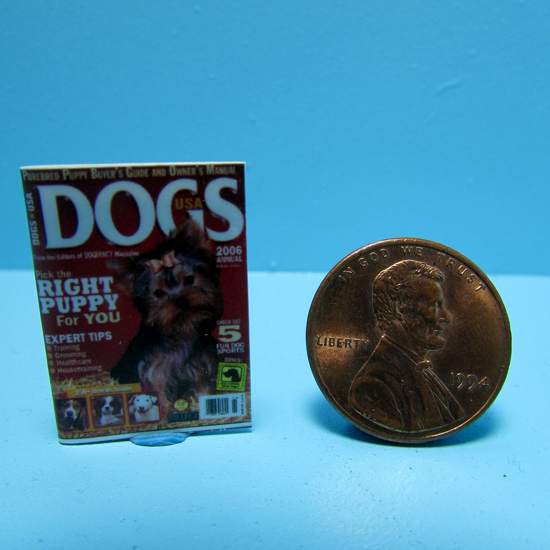 Dollhouse Miniature Replica of Dogs Magazine ~ B068