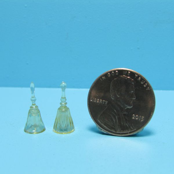 Dollhouse Miniature Chrysnbon Amber Goblet Glassware Set ~ CB110A