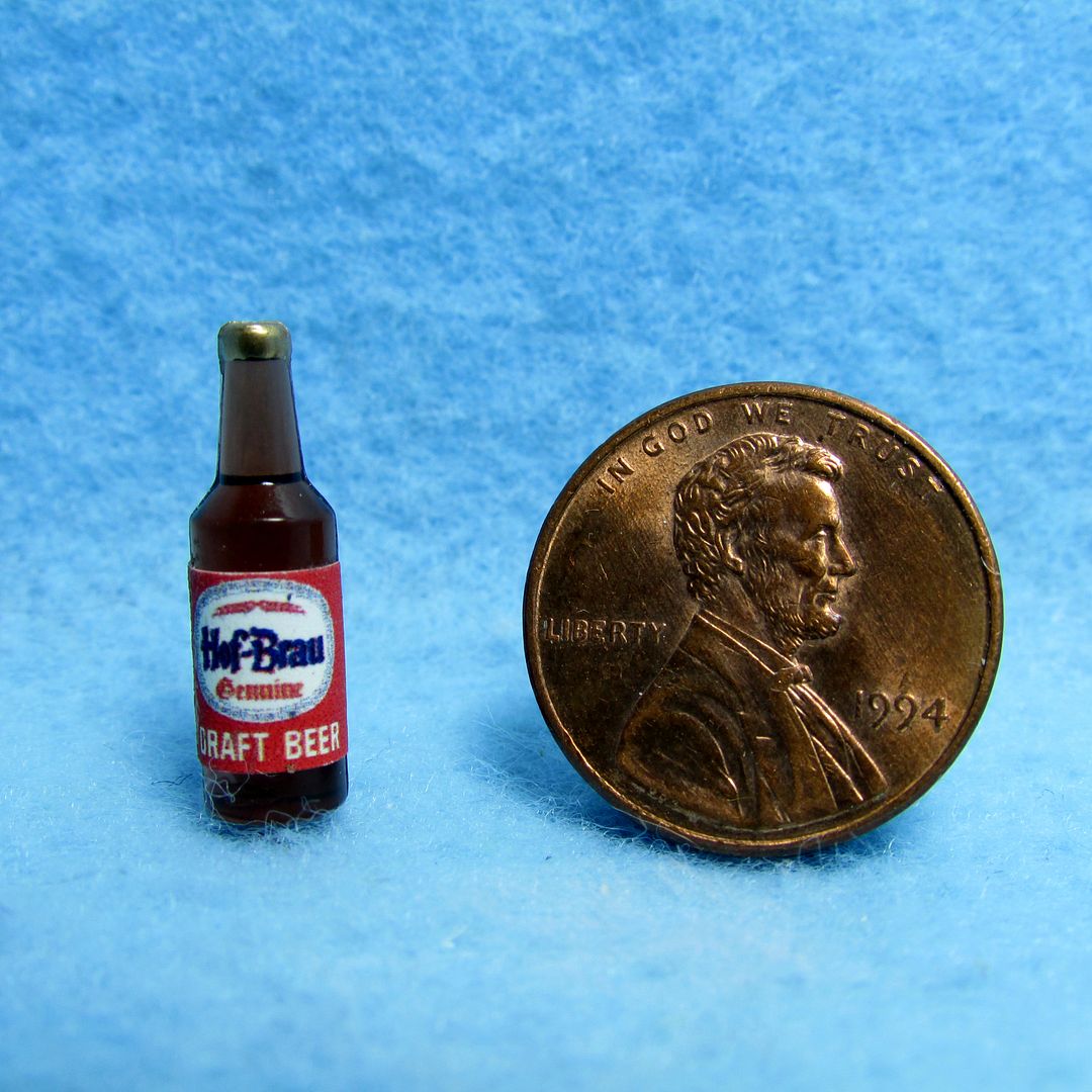 Dollhouse Miniature Replica Bottle of On Tap Draft Brewed Beer ~ HR53943