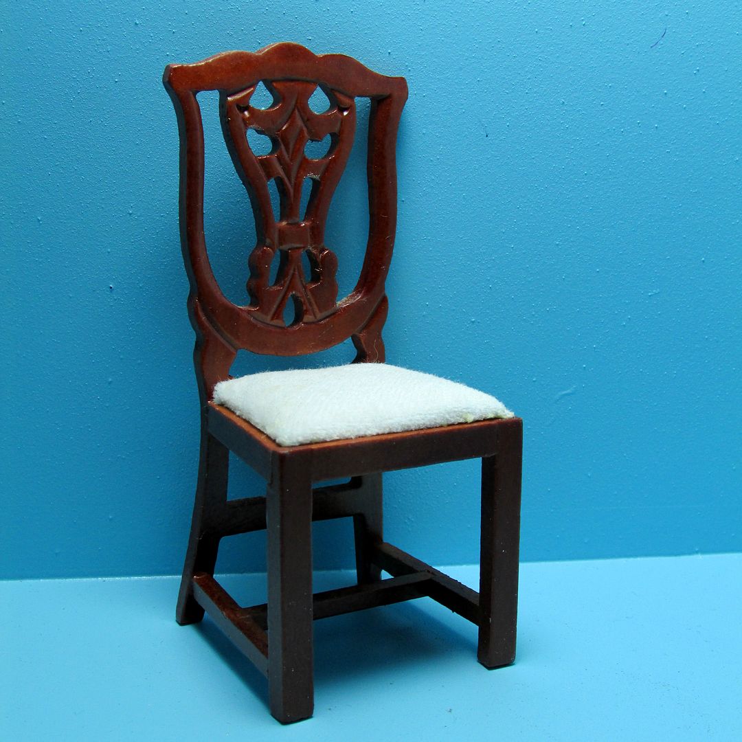 Kitchen Cross Back Chair in Mahogany ~ T3010 Dollhouse Miniature Dining Room