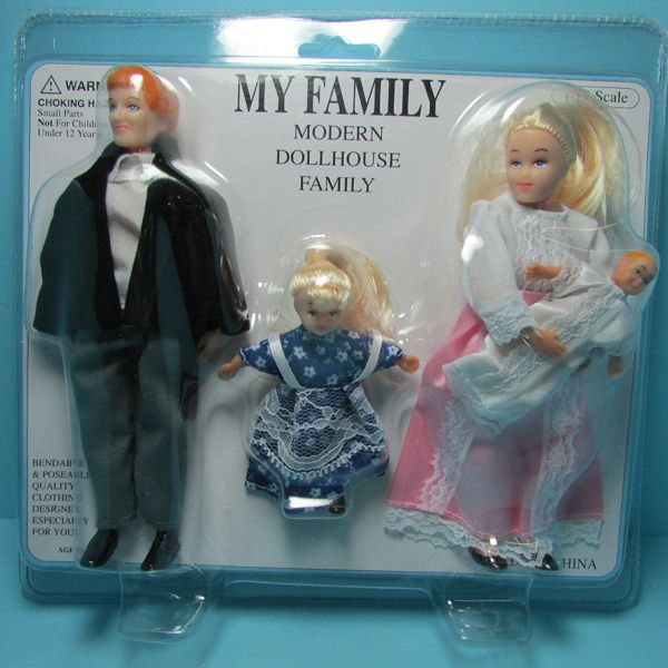 plastic dollhouse family