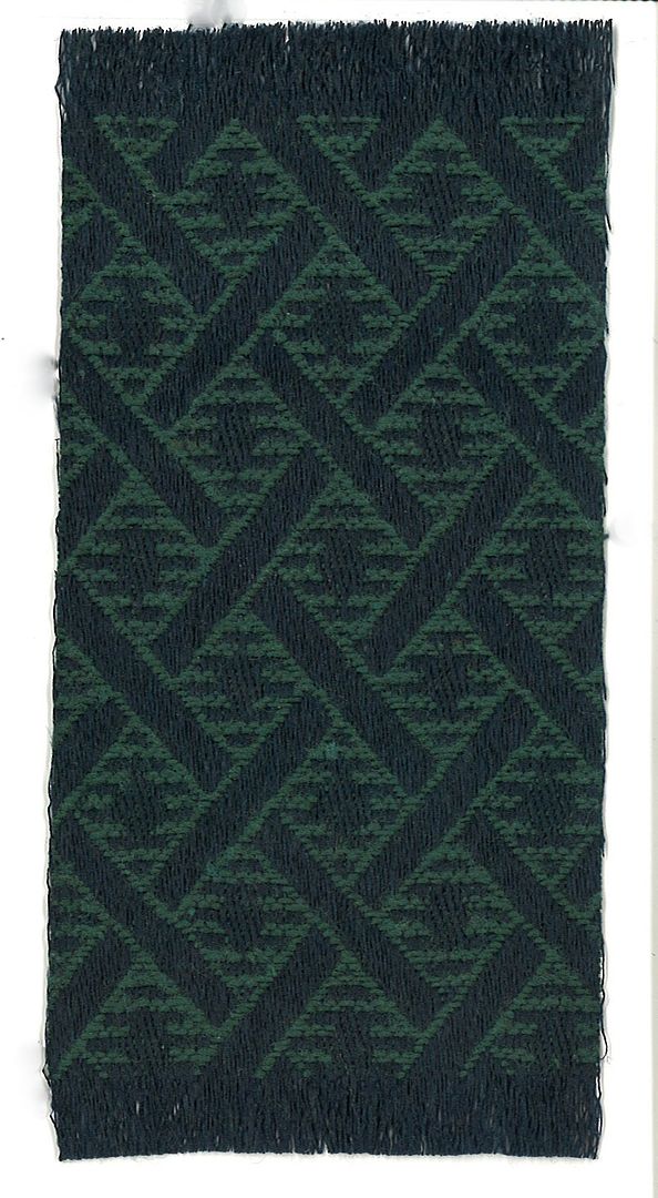 Dollhouse Miniature Woven Accent Rug in Brown and Ecru 2 1/2" x 5 1/2" HWRS416G2