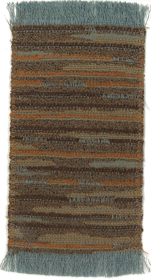 Dollhouse Miniature Woven Accent Rug in Various Colors of Blue 9/" x 5 3//4/"