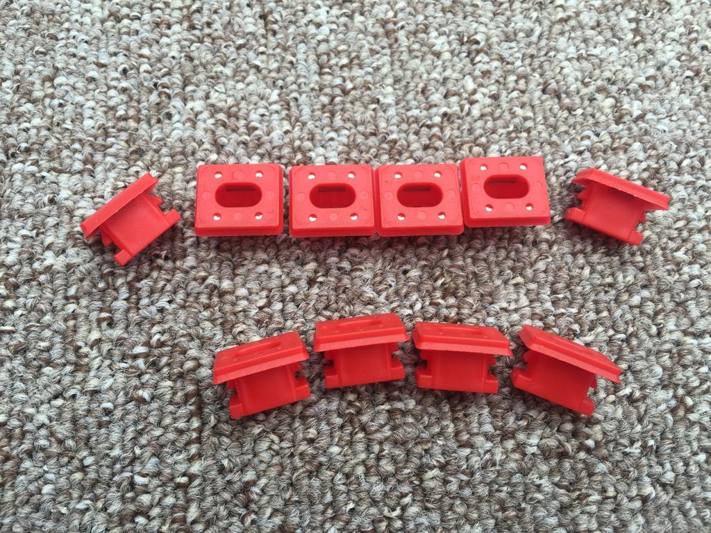ROSSO Clip per inserto E46 10 x BMW CRUSCOTTO GUARNIZIONE STRISCIA protezione
