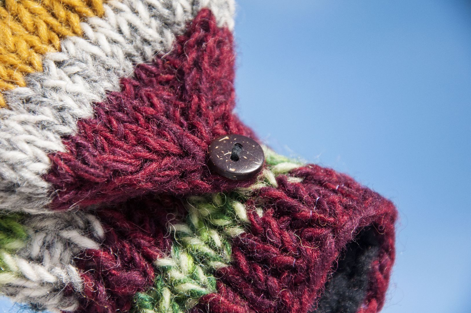 Hand Knitted Pure Wool Knitted Gloves/Removable Gloves/Inner Brush Gloves/Warm Gloves-Retro French Style - Gloves & Mittens - Wool Multicolor