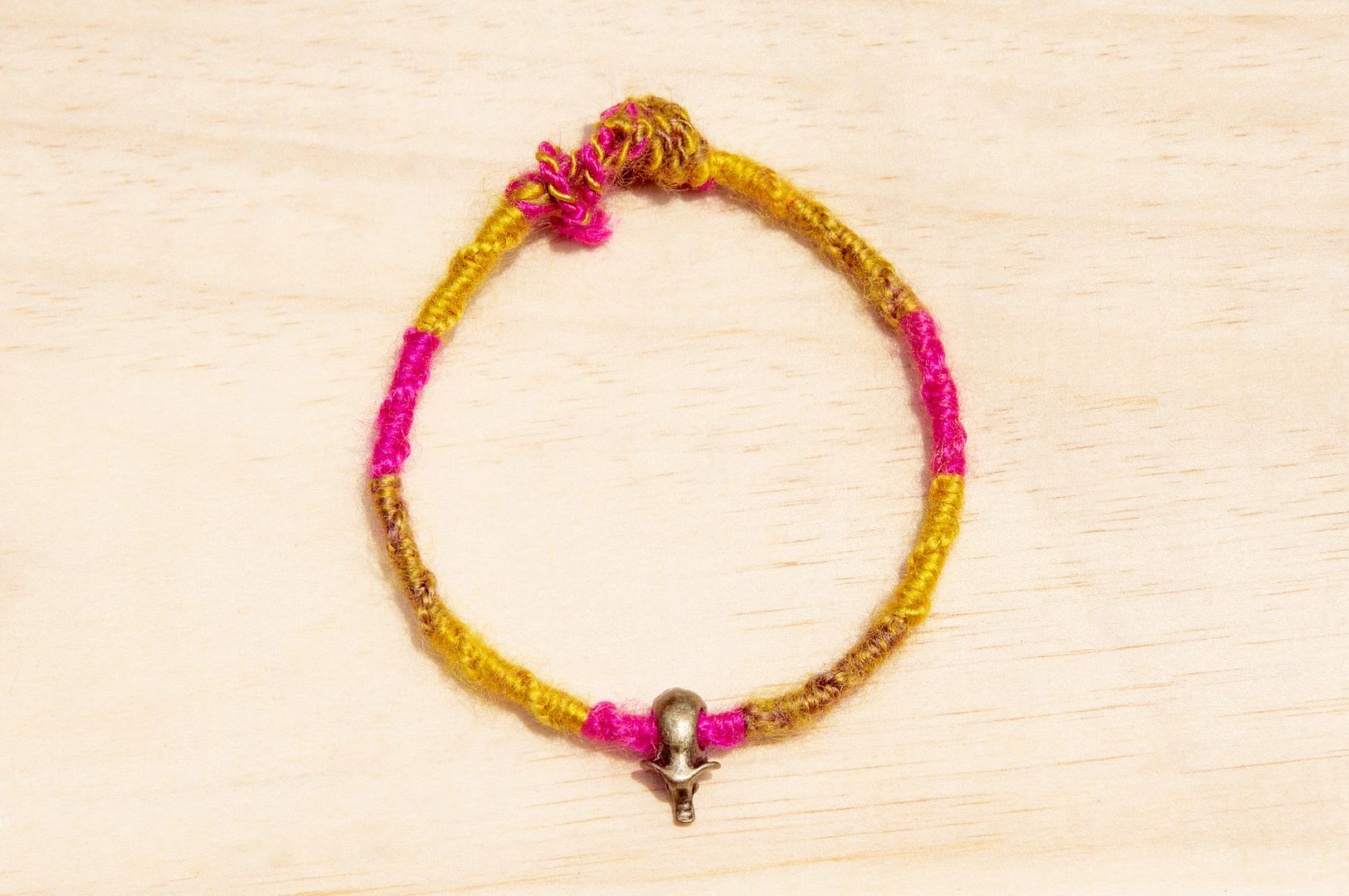 /Chinese Valentine's Day gift/feel colorful woven foot rope/foot ring-animal elephant friends - Bracelets - Cotton & Hemp Multicolor