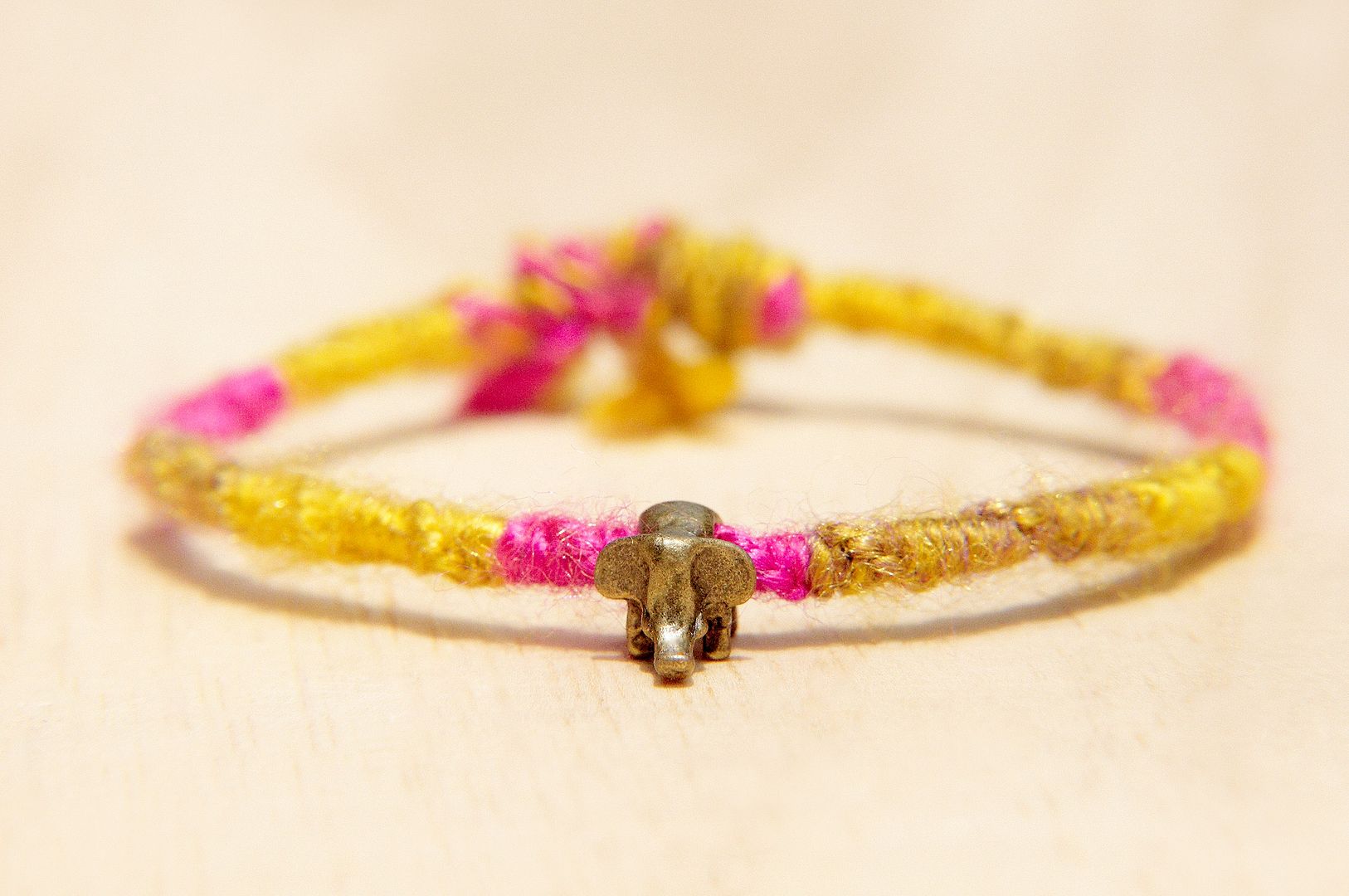 /Chinese Valentine's Day gift/feel colorful woven foot rope/foot ring-animal elephant friends - Bracelets - Cotton & Hemp Multicolor