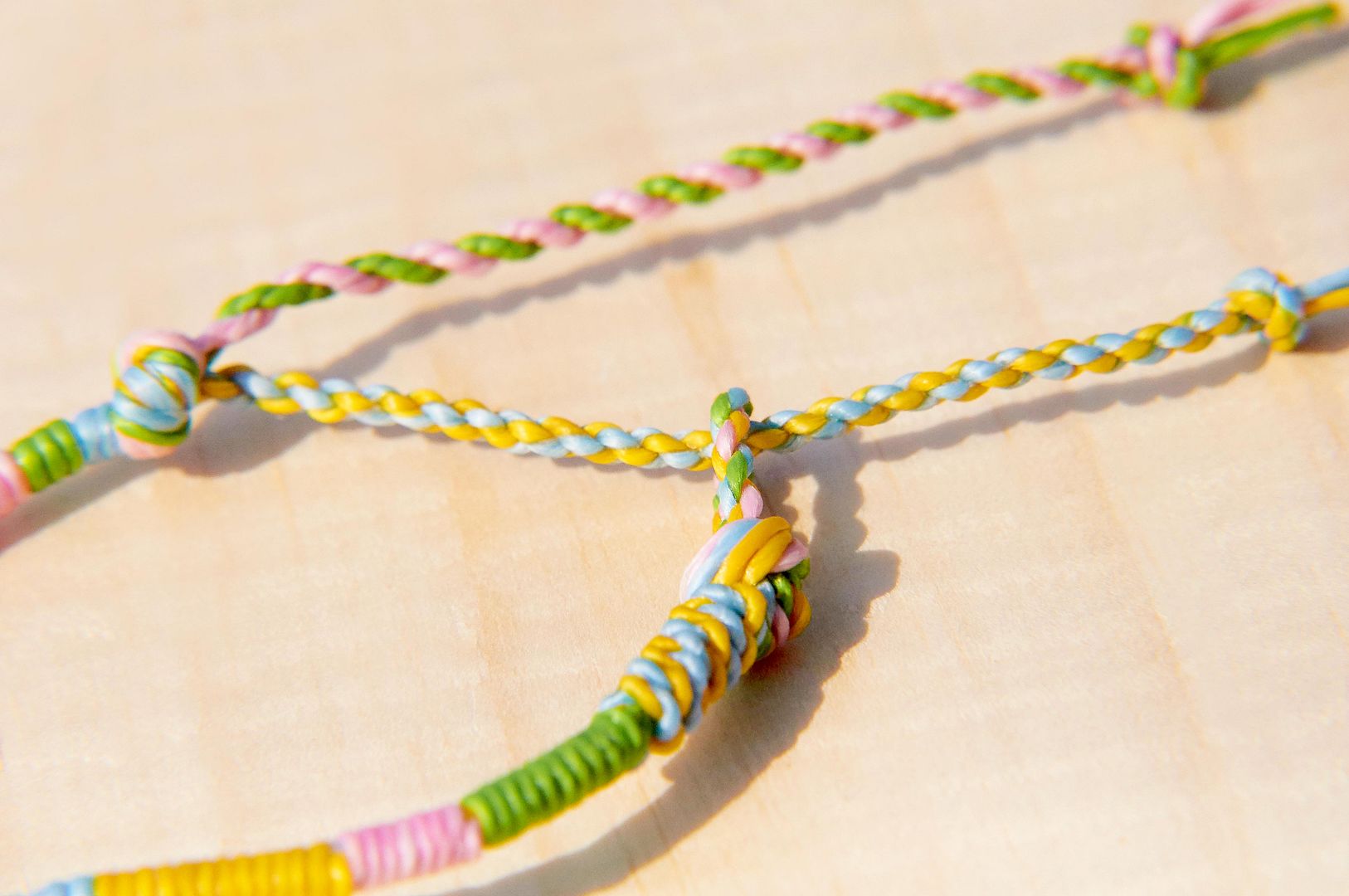 Customized Silk Wax Thread Bracelet-Transparent Glass Turkish Eyes (The wire can be color-selectable) - Bracelets - Other Materials Multicolor