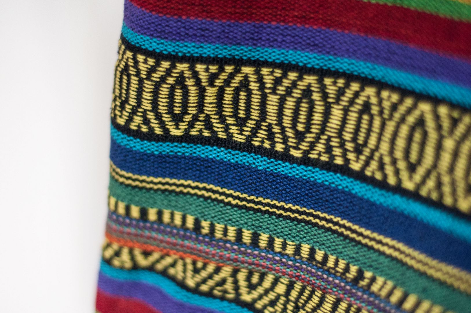 Women's ethnic style knitted shorts stitching cotton knitted shorts-tropical forest rainbow contrast color in South America - Women's Shorts - Cotton & Hemp Multicolor