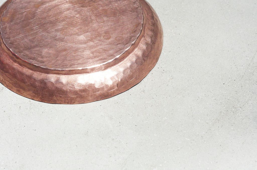 Handmade red copper plate vintage handmade copper jewelry plate simple copper small dish handmade copper plate storage tray coaster - Small Plates & Saucers - Other Metals Gold