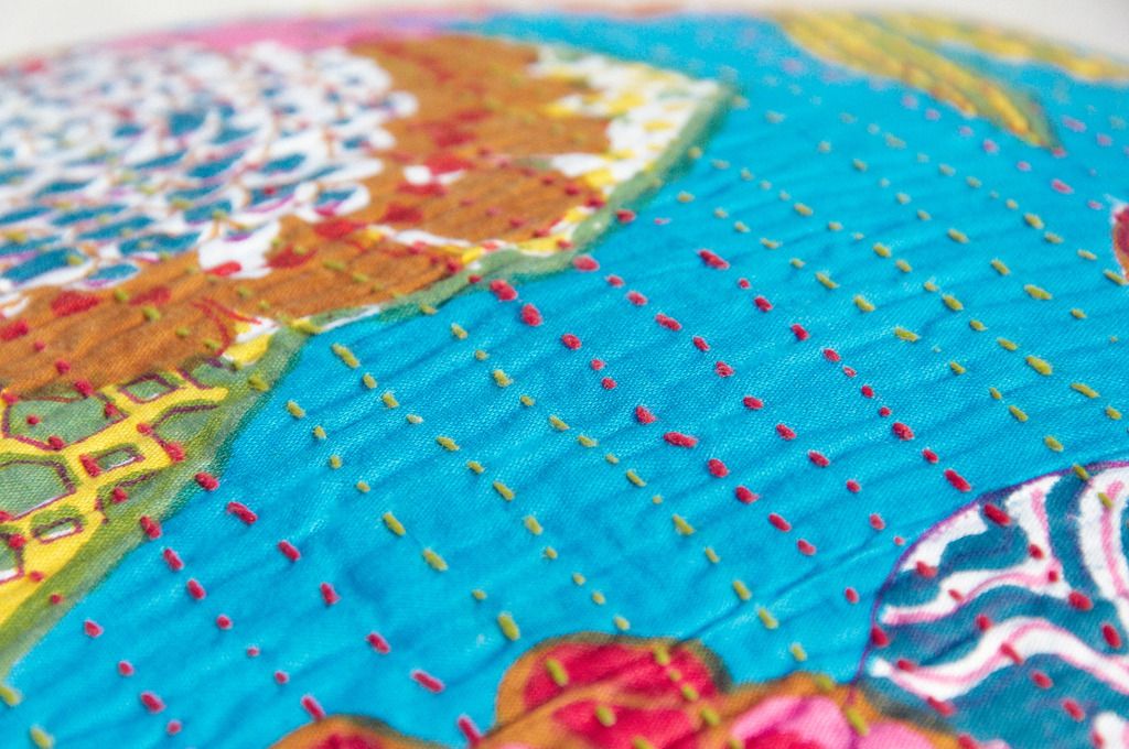 Flower Embroidered Pillow Case / Cotton Pillow Case / Printed Pillow Case / Ethnic Wind Pillow Case - Blue Flowers - Pillows & Cushions - Cotton & Hemp Multicolor