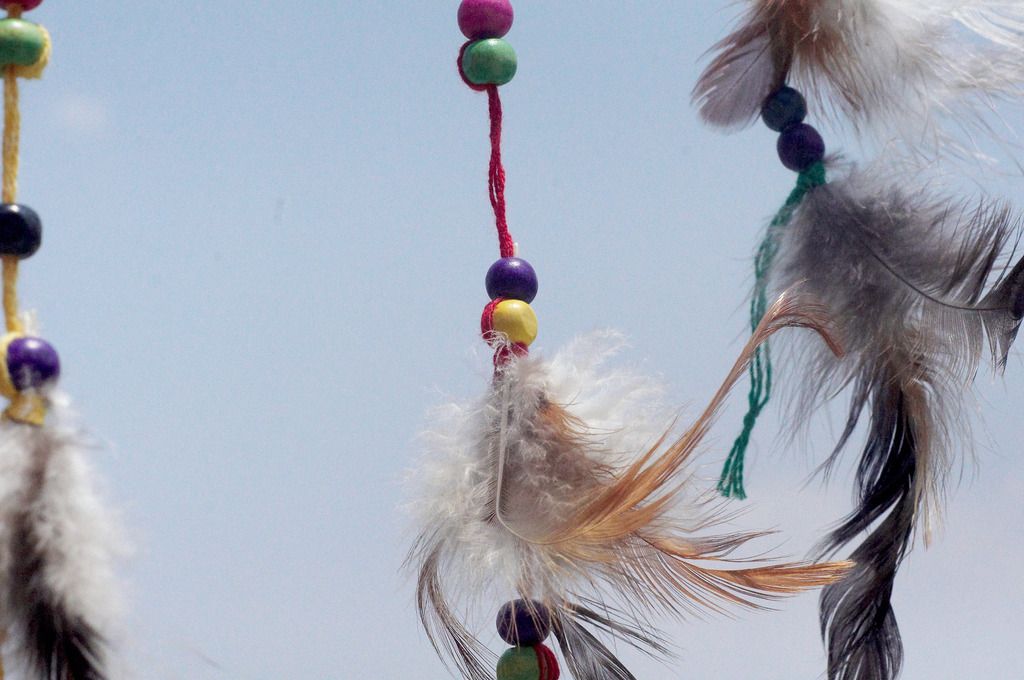 Limited edition handmade Valentine's Day gifts national wind hand-woven cotton Linen boho earth colors dream catcher charm dream Cather - Lace rainbow colors rainbow (28 cm) - Items for Display - Cotton & Hemp Multicolor