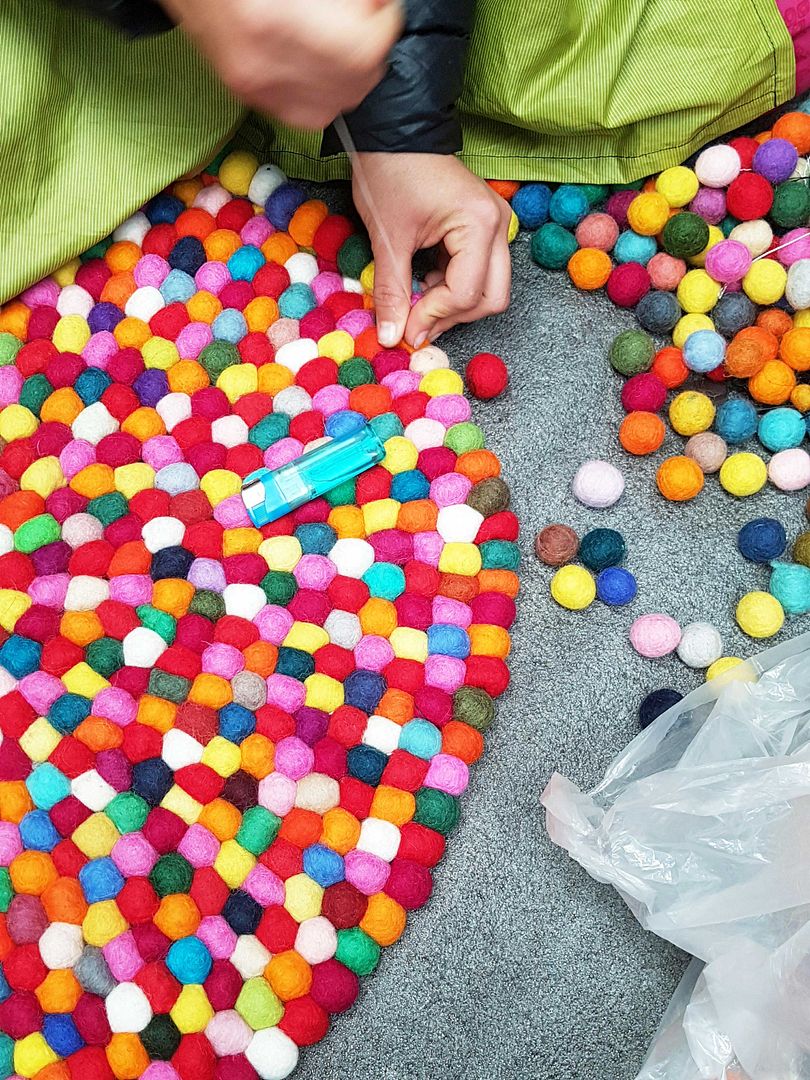 Camping Props Picnic Mat Wool Felt Rainbow Pot Holder Wool Felt