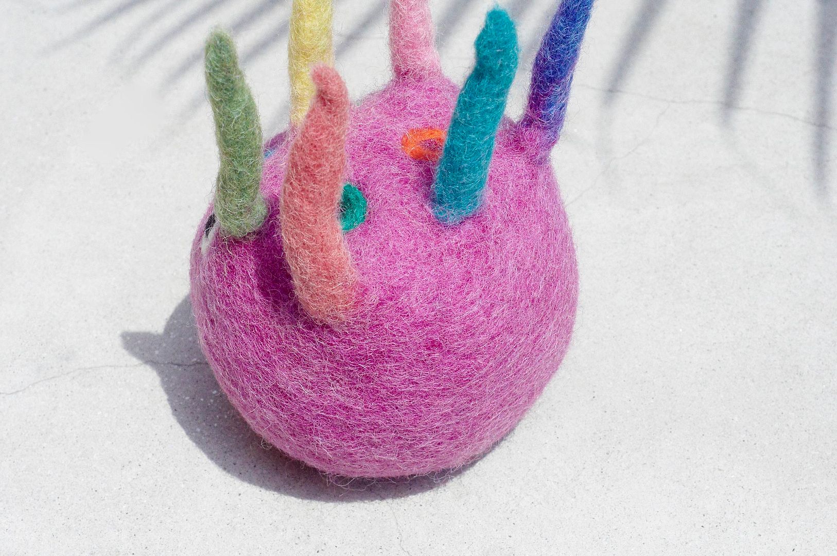 Handmade Wool Felt Pen Holder/Stationery/Pen Holder/Color Wool Felt Pen Holder-Monster Pen Holder Colorful Card Holder - Pen & Pencil Holders - Wool Multicolor