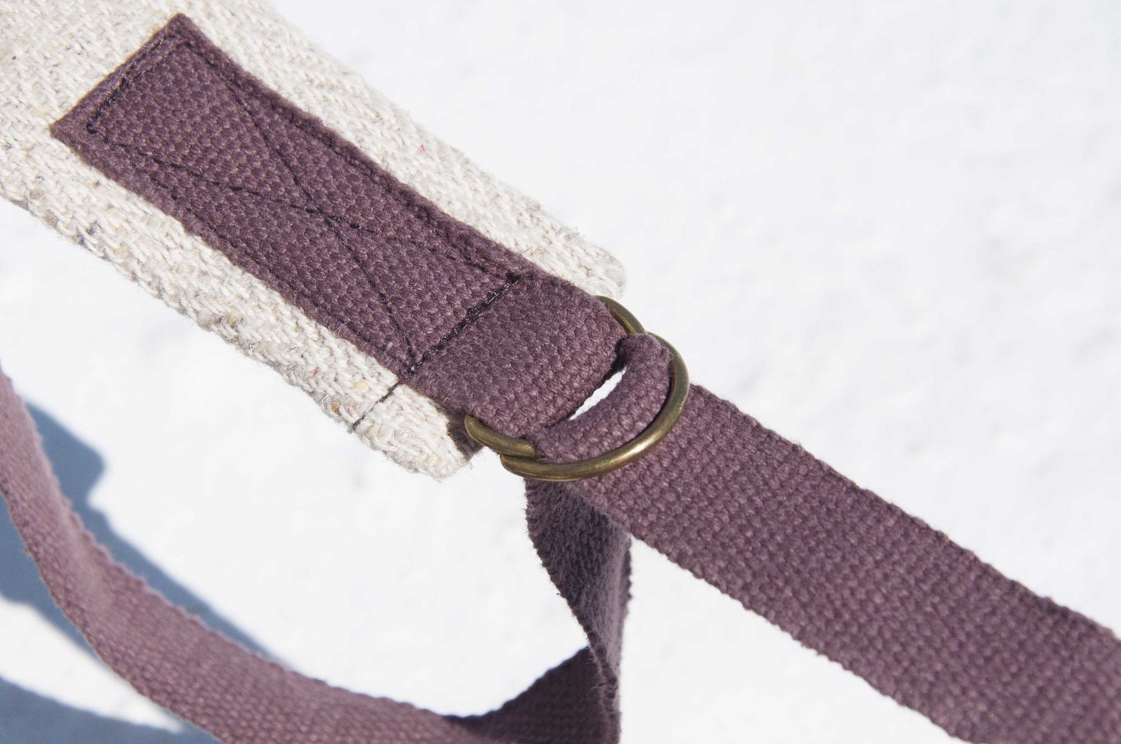 After Linen cotton stitching design backpack shoulder bag mountaineering backpack ethnic handmade computer bag - simple forest wind - Backpacks - Cotton & Hemp Blue