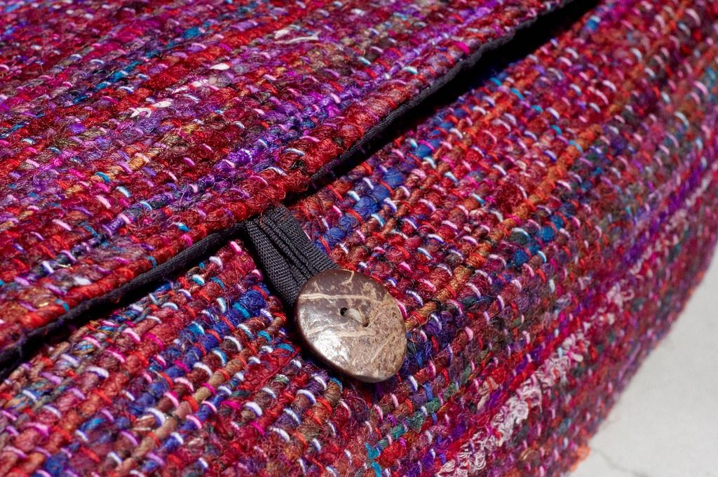 Valentine’s Day Gift Limited One Sari Striped Lightweight Bag/ Sari Line Backpack/ Crossbody Bag/ Side Bag/ Shoulder Bag/ Travel Bag-Starry Red Striped Sari Line - Messenger Bags & Sling Bags - Cotton & Hemp Multicolor