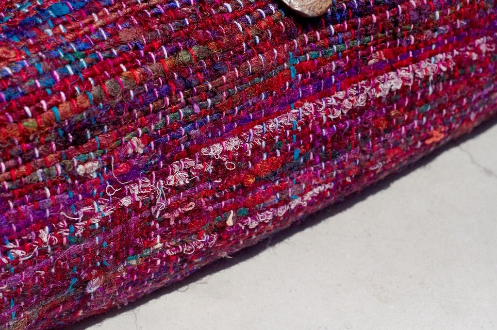Valentine’s Day Gift Limited One Sari Striped Lightweight Bag/ Sari Line Backpack/ Crossbody Bag/ Side Bag/ Shoulder Bag/ Travel Bag-Starry Red Striped Sari Line - Messenger Bags & Sling Bags - Cotton & Hemp Multicolor