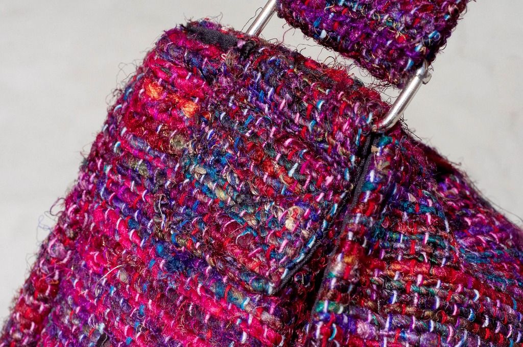 Valentine’s Day Gift Limited One Sari Striped Lightweight Bag/ Sari Line Backpack/ Crossbody Bag/ Side Bag/ Shoulder Bag/ Travel Bag-Starry Red Striped Sari Line - Messenger Bags & Sling Bags - Cotton & Hemp Multicolor