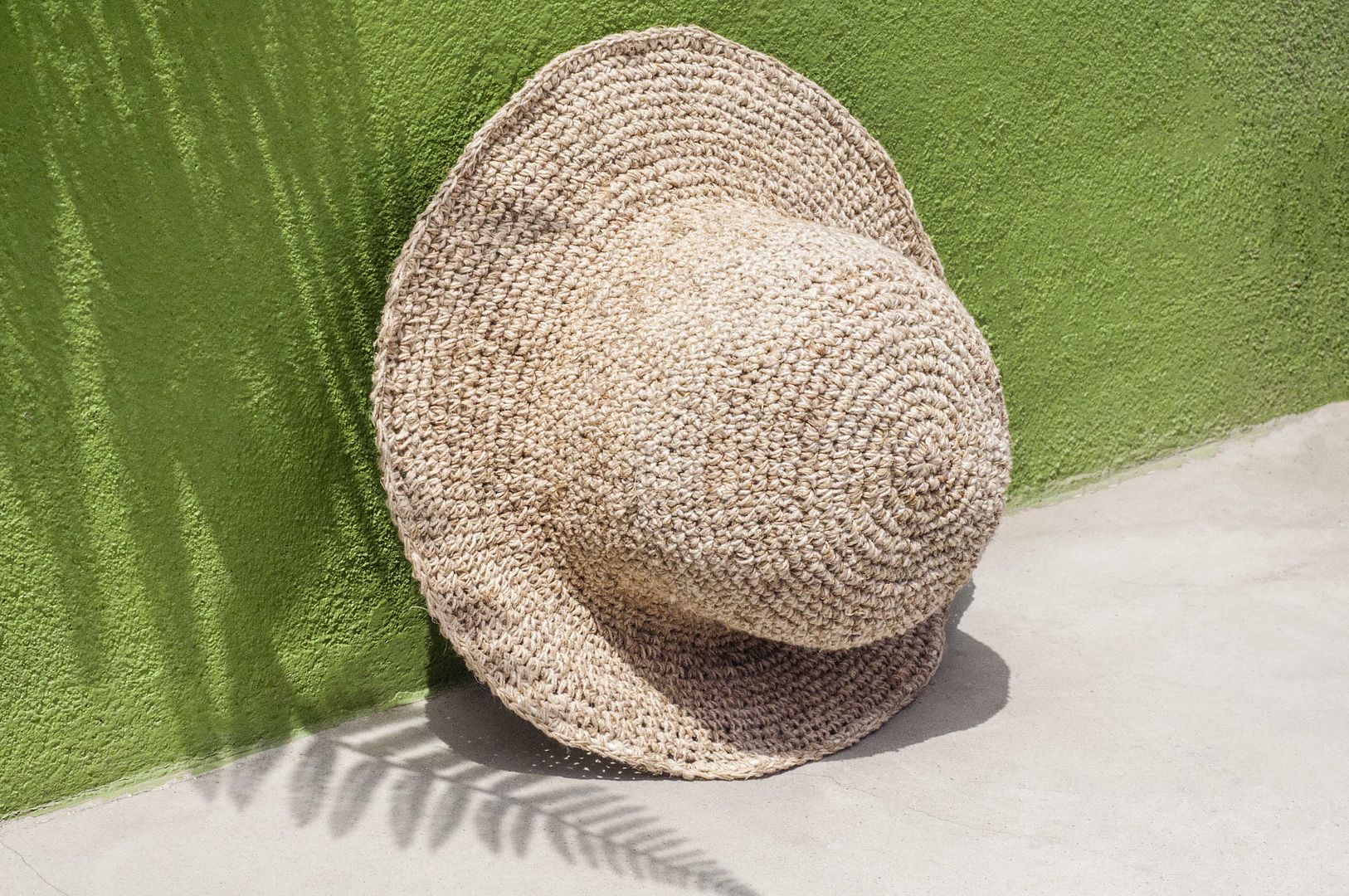 Hand-woven straw hat visor cap hat hand-woven cotton Linen hat crocheted cotton Linen cap - primary color - Hats & Caps - Cotton & Hemp Khaki