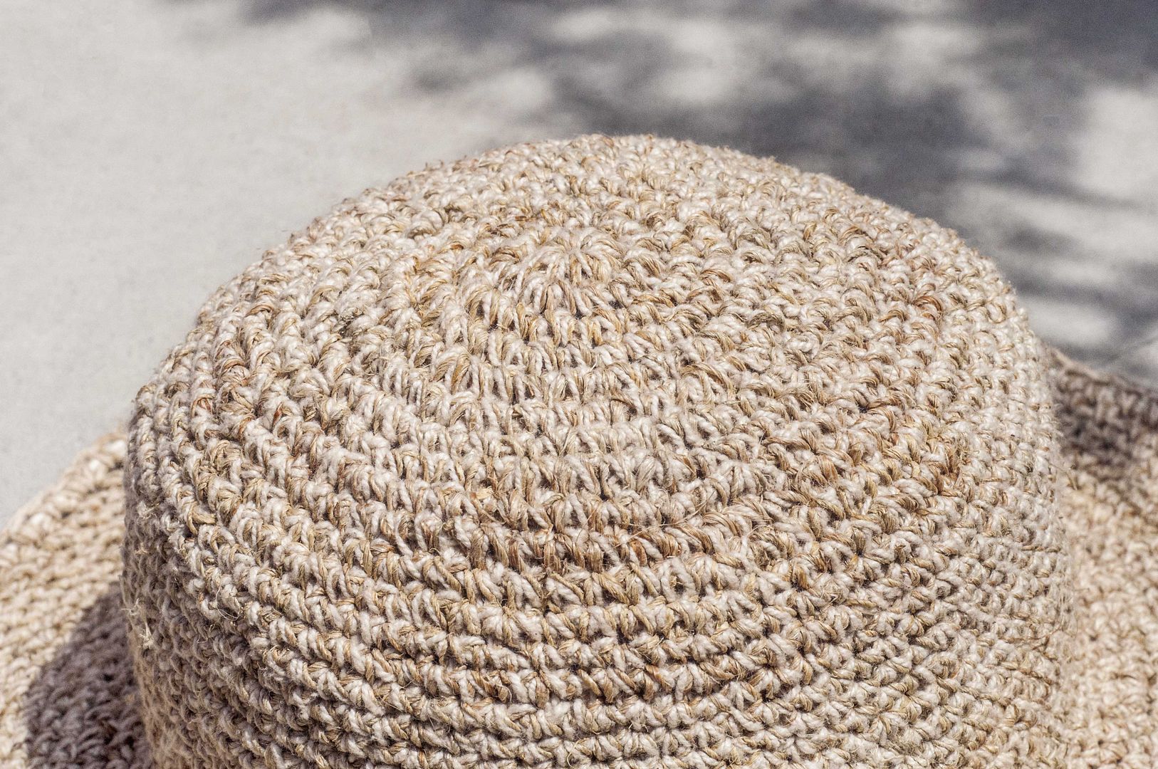 Hand-woven straw hat visor cap hat hand-woven cotton Linen hat crocheted cotton Linen cap - primary color - Hats & Caps - Cotton & Hemp Khaki