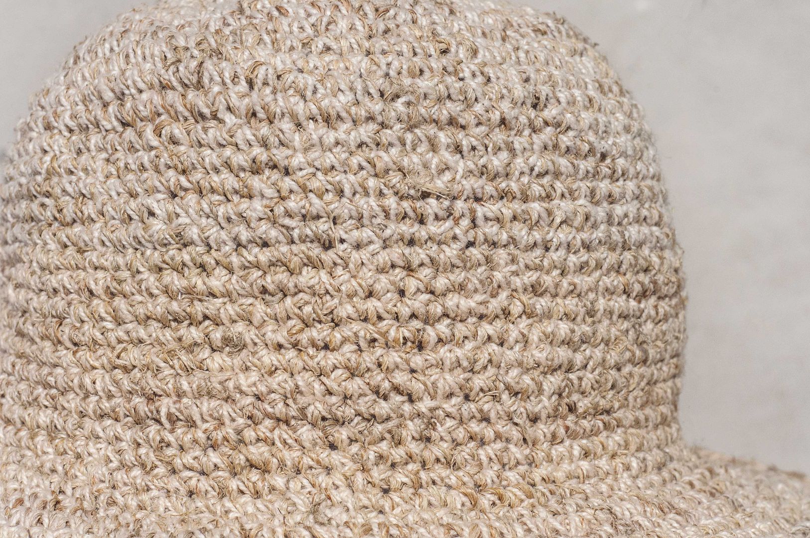 Hand-woven straw hat visor cap hat hand-woven cotton Linen hat crocheted cotton Linen cap - primary color - Hats & Caps - Cotton & Hemp Khaki