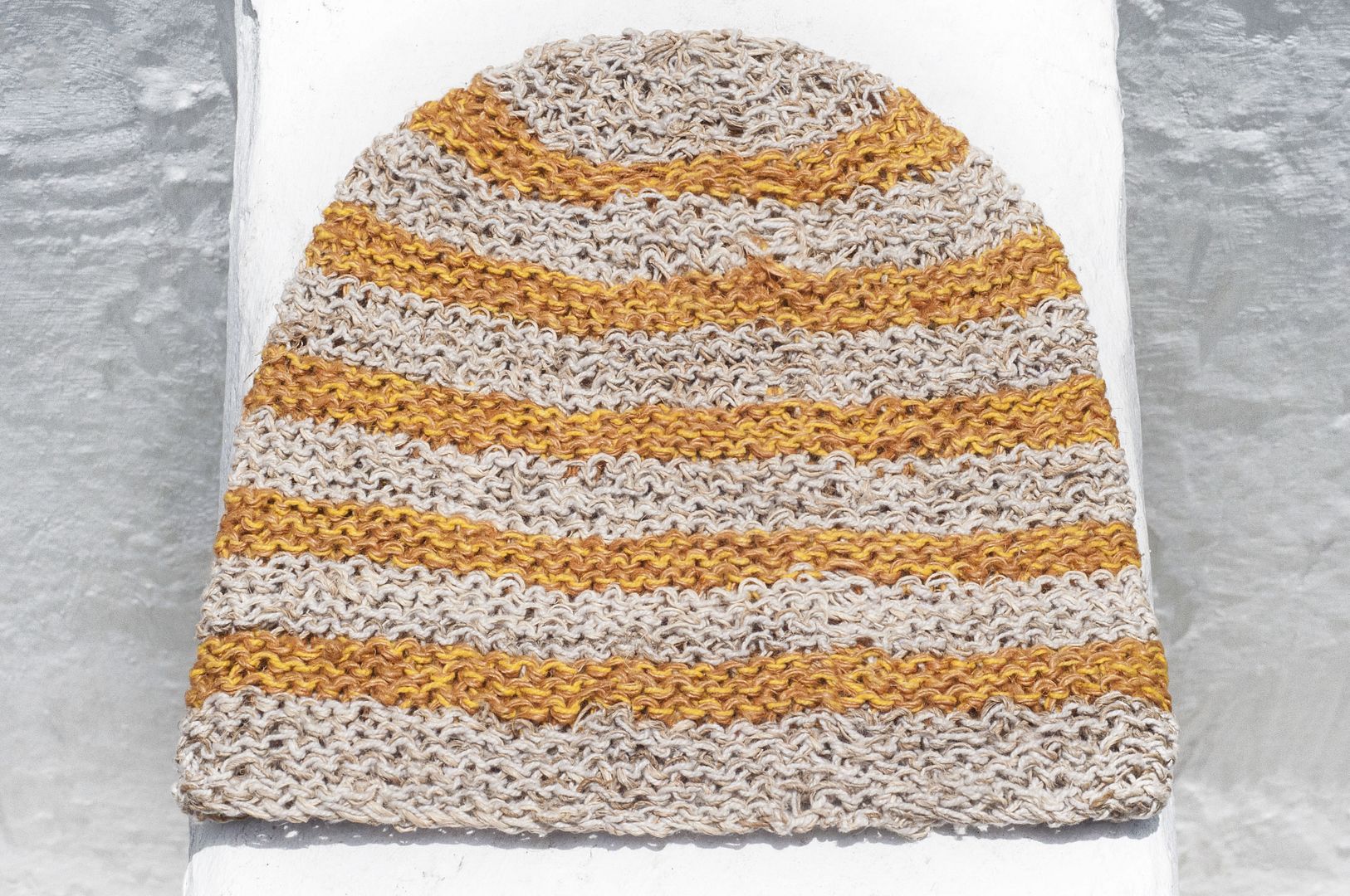 Crochet cotton hat fisherman hat visor patch cloth cotton hat handmade knit hat - orange pineapple cake - Hats & Caps - Cotton & Hemp Orange