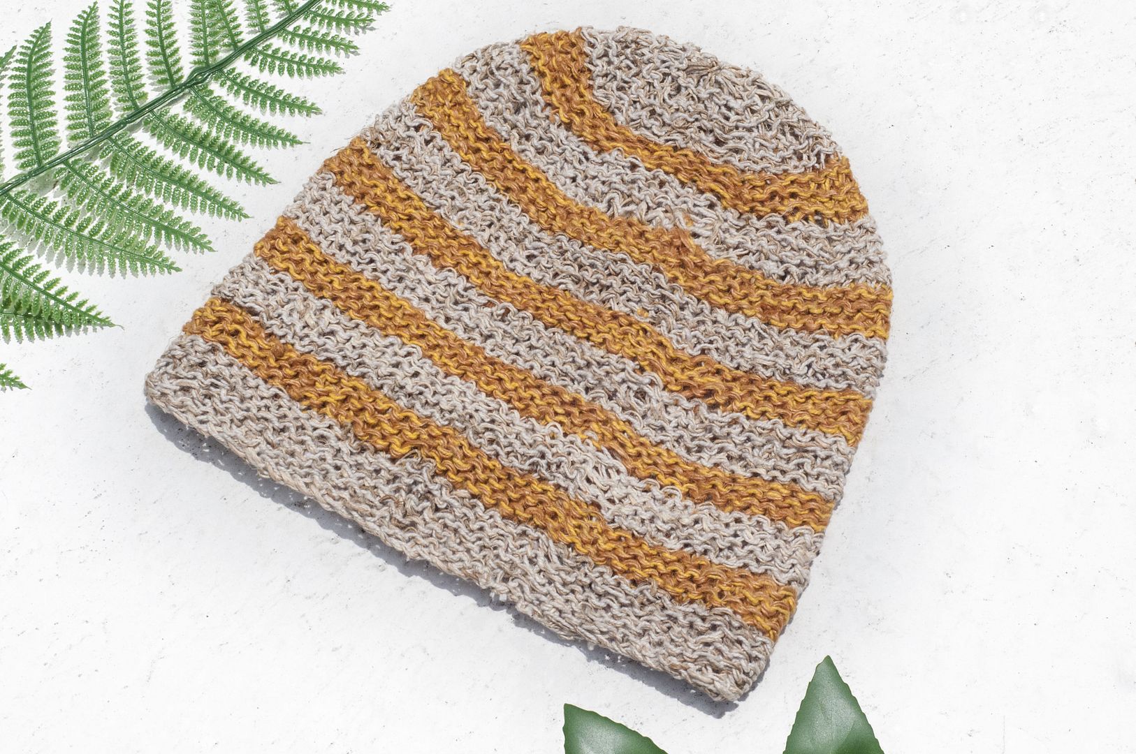 Crochet cotton hat fisherman hat visor patch cloth cotton hat handmade knit hat - orange pineapple cake - Hats & Caps - Cotton & Hemp Orange