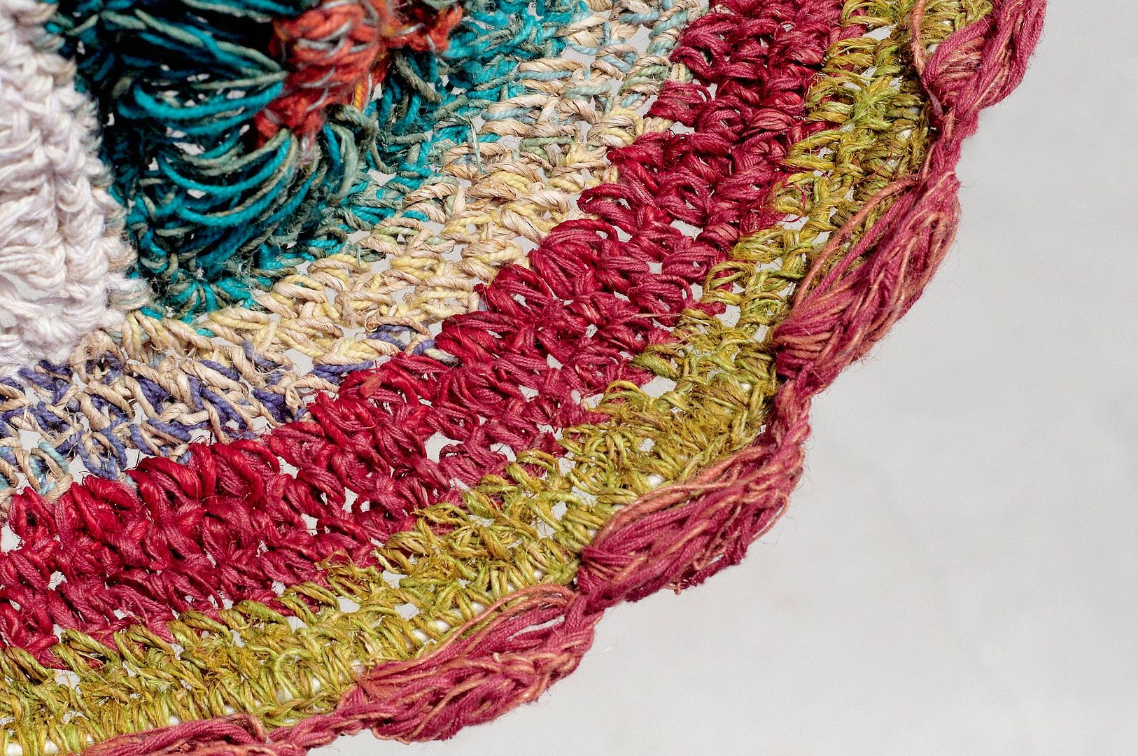 Valentine's Day gift a limited edition of hand-woven cotton Linen cap / knit cap / hat / straw hat / visor / crocheted hat - South wind bright tropical flowers woven Department of Forestry - Hats & Caps - Cotton & Hemp Multicolor