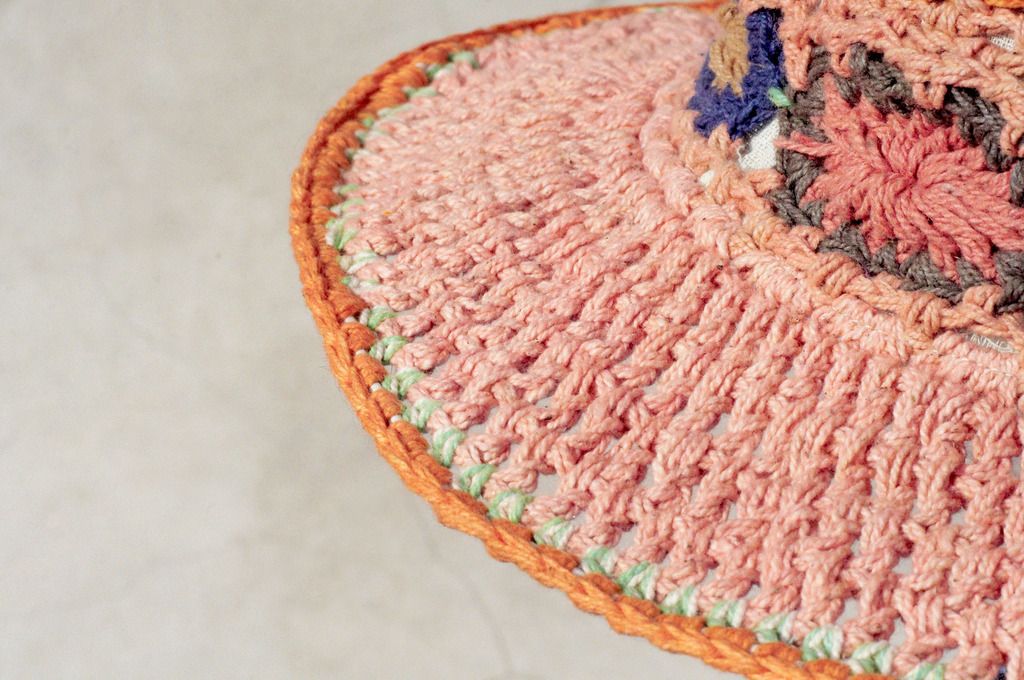 Valentine's Day gift a limited edition of hand-woven cotton Linen cap / knit cap / hat / straw hat / visor / crocheted hat - pink flowers woven Forest - Hats & Caps - Cotton & Hemp Pink