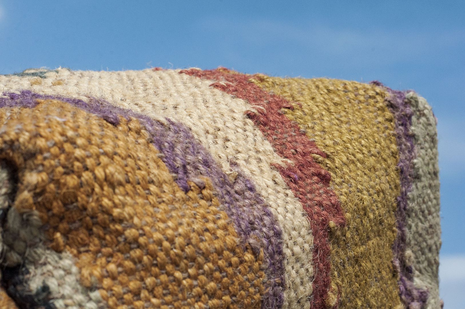 Ethnic style side backpack/handmade side back carpet bag/carpet cross-body bag/boho cross-body bag-African Desert - Messenger Bags & Sling Bags - Cotton & Hemp Multicolor