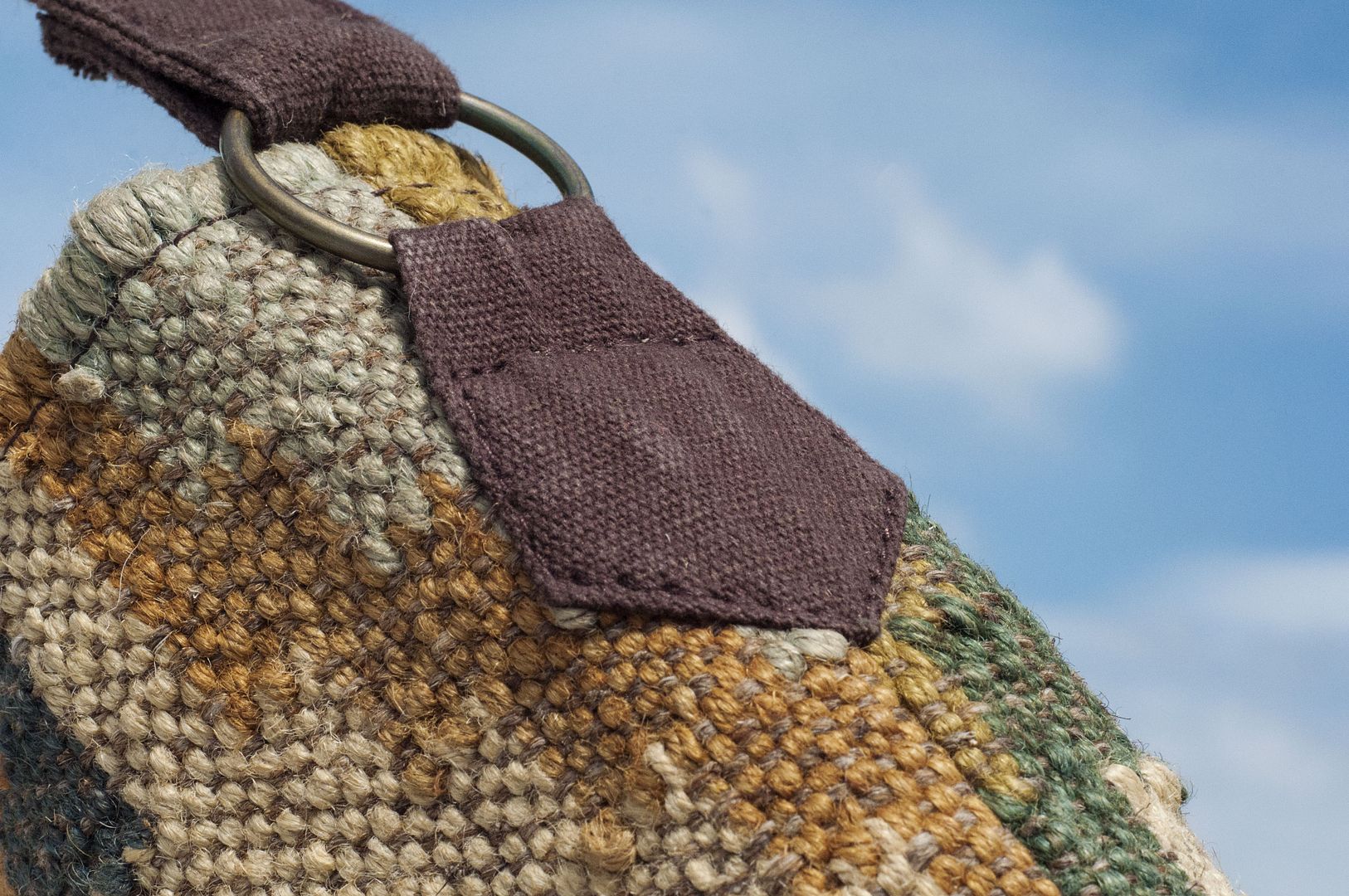 Ethnic style side backpack/handmade side back carpet bag/carpet cross-body bag/boho cross-body bag-African Desert - Messenger Bags & Sling Bags - Cotton & Hemp Multicolor