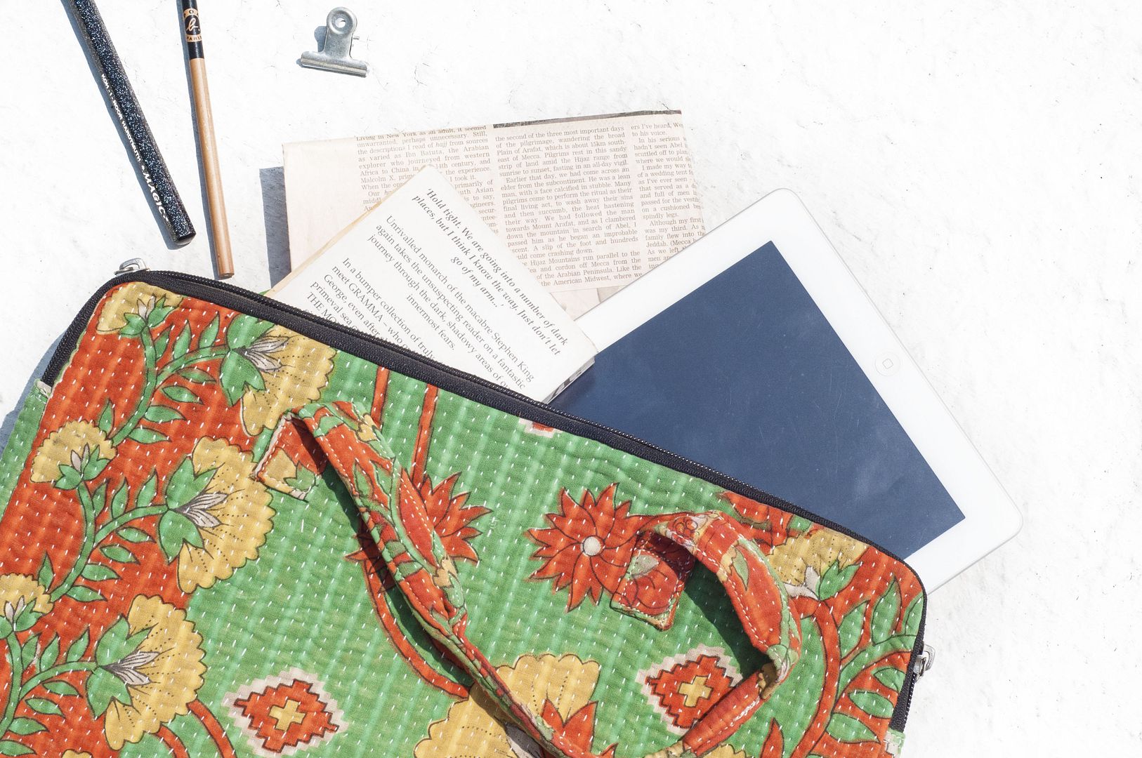 MacBook Air, MacBook Pro 15-inch laptop bag/15-inch protective cover hand-embroidered computer bag - Laptop Bags - Cotton & Hemp Multicolor