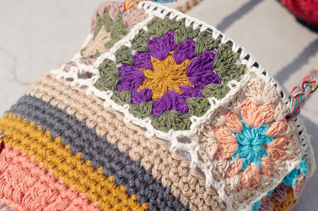 Valentine's Day gift limit a hand-woven fabric basket / basket / hanging bag / nest knitting basket / flower woven basket - green forest forest forest weaving - Storage - Cotton & Hemp Multicolor