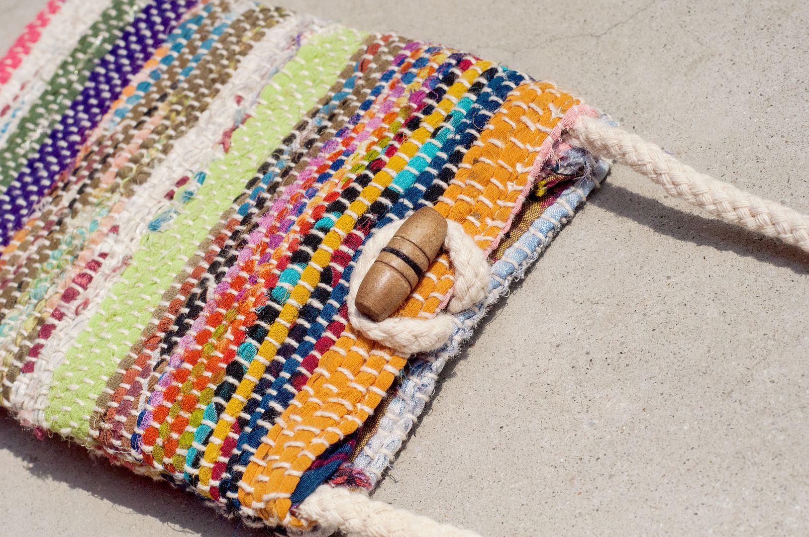 Hand-woven saree line mobile phone bag/mobile phone case/shoulder bag/ leisure card case/travel bag-watercolor stripes - Phone Cases - Cotton & Hemp Multicolor
