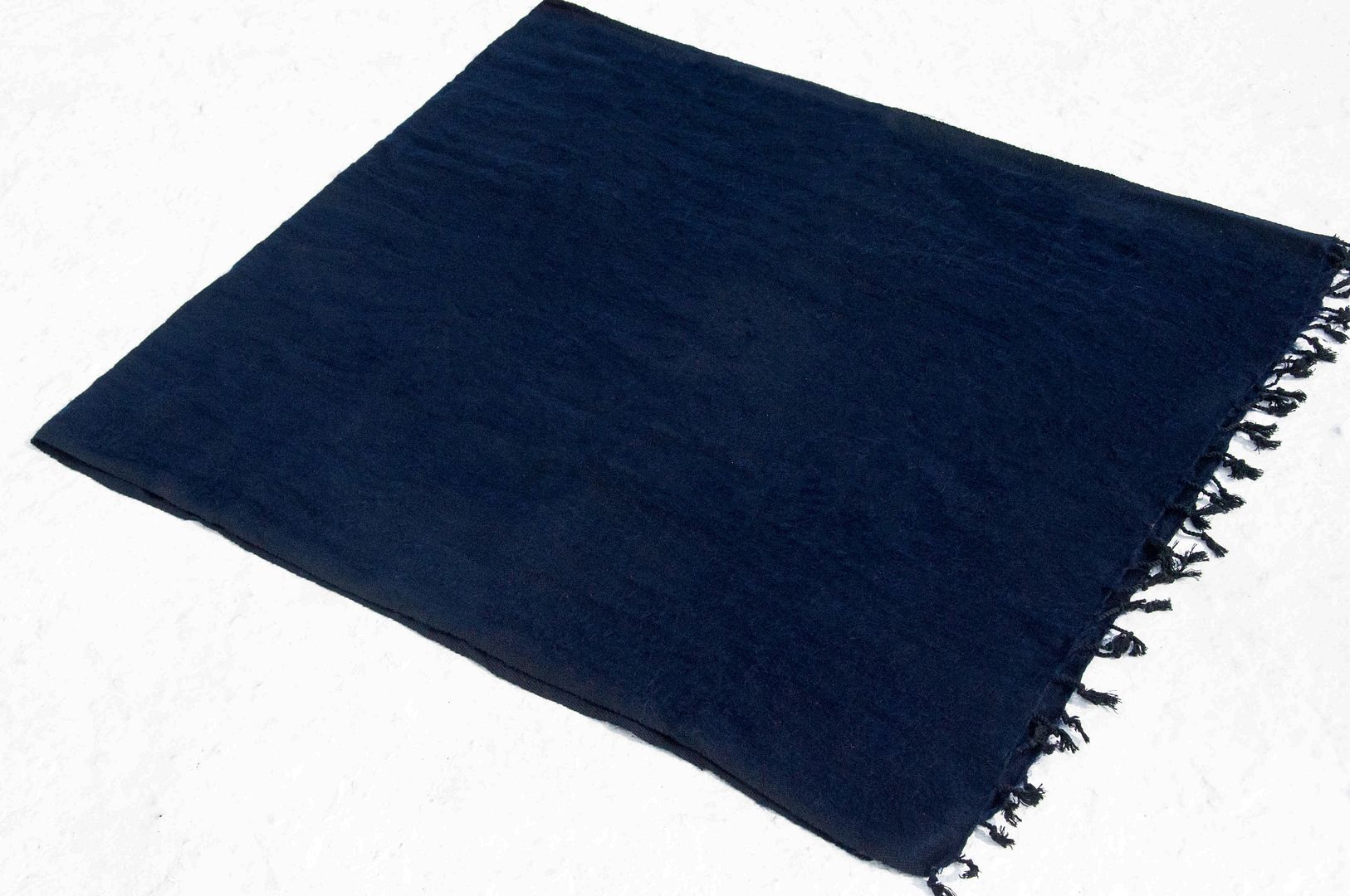 Pure wool shawl / knit scarf / knitted shawl / blanket / pure wool scarf / wool shawl - Zhang Qing - Knit Scarves & Wraps - Wool Blue