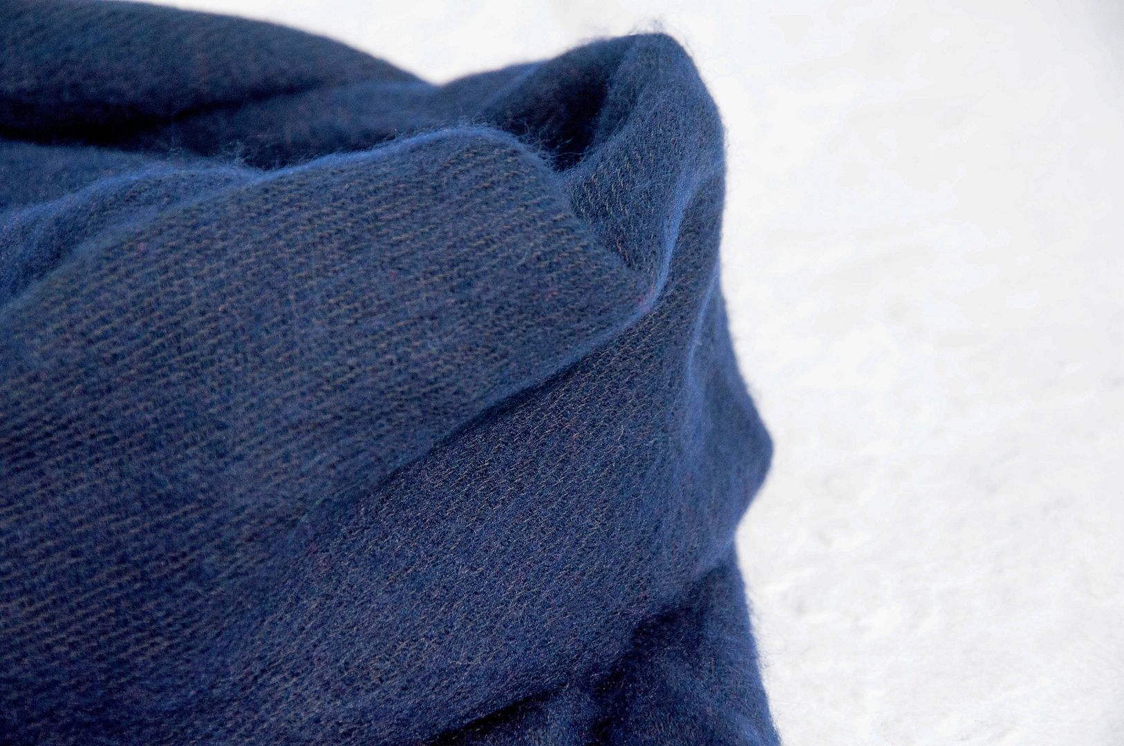 Pure wool shawl / knit scarf / knitted shawl / blanket / pure wool scarf / wool shawl - Zhang Qing - Knit Scarves & Wraps - Wool Blue
