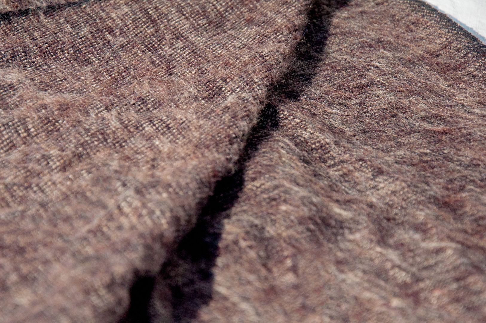 Pure wool shawl/knit scarf/knit shawl/covering/pure wool scarf/wool shawl-deep coffee - Knit Scarves & Wraps - Wool Brown