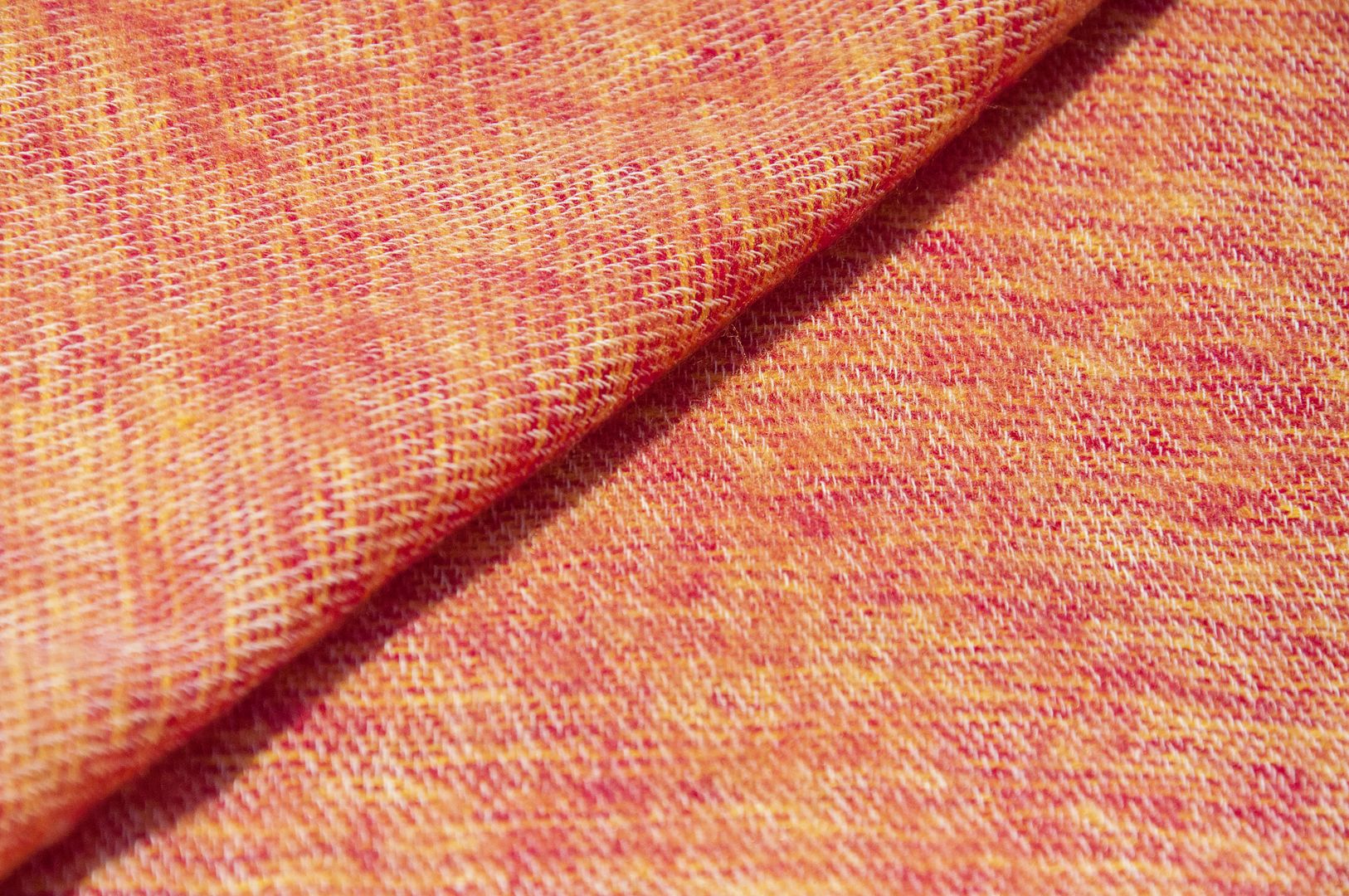 Pure wool shawl / knit scarf / knitted shawl / blanket / pure wool scarf / wool shawl - orange juice - Knit Scarves & Wraps - Wool Orange
