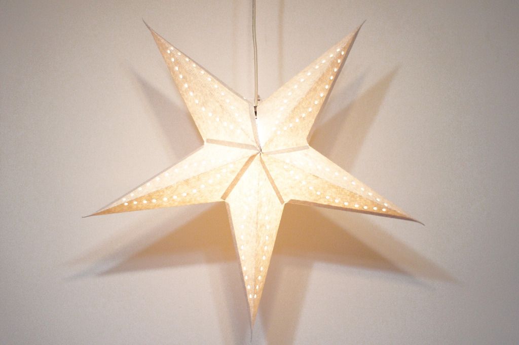 Handmade paper star light / star light / star light / origami light / night light - moonlight snow white star star feeling (manual limit) - Lighting - Paper