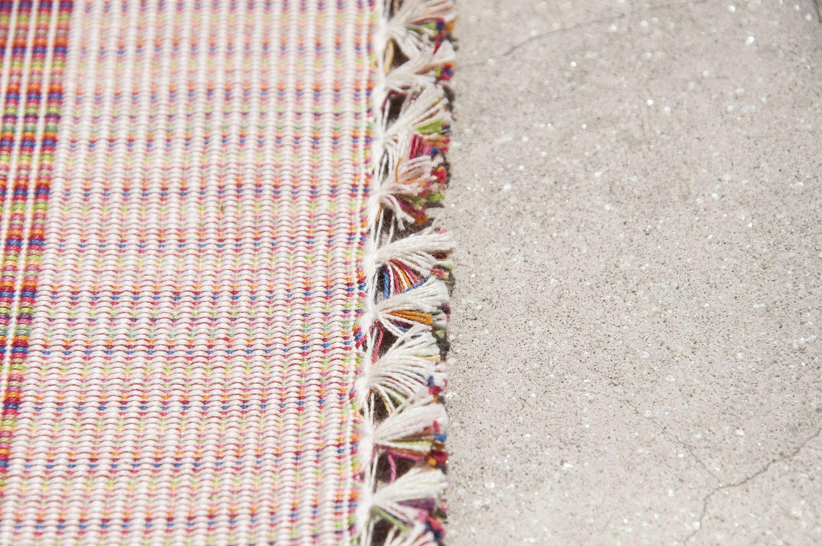 Hand felt woven table mat/placemat/woven placemat/Boho ethnic placemat-summer sky rainbow stripes - Place Mats & Dining Décor - Cotton & Hemp Multicolor
