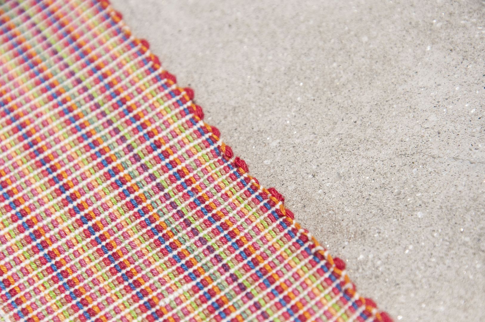 Hand felt woven table mat/placemat/woven placemat/Boho ethnic placemat-summer sky rainbow stripes - Place Mats & Dining Décor - Cotton & Hemp Multicolor