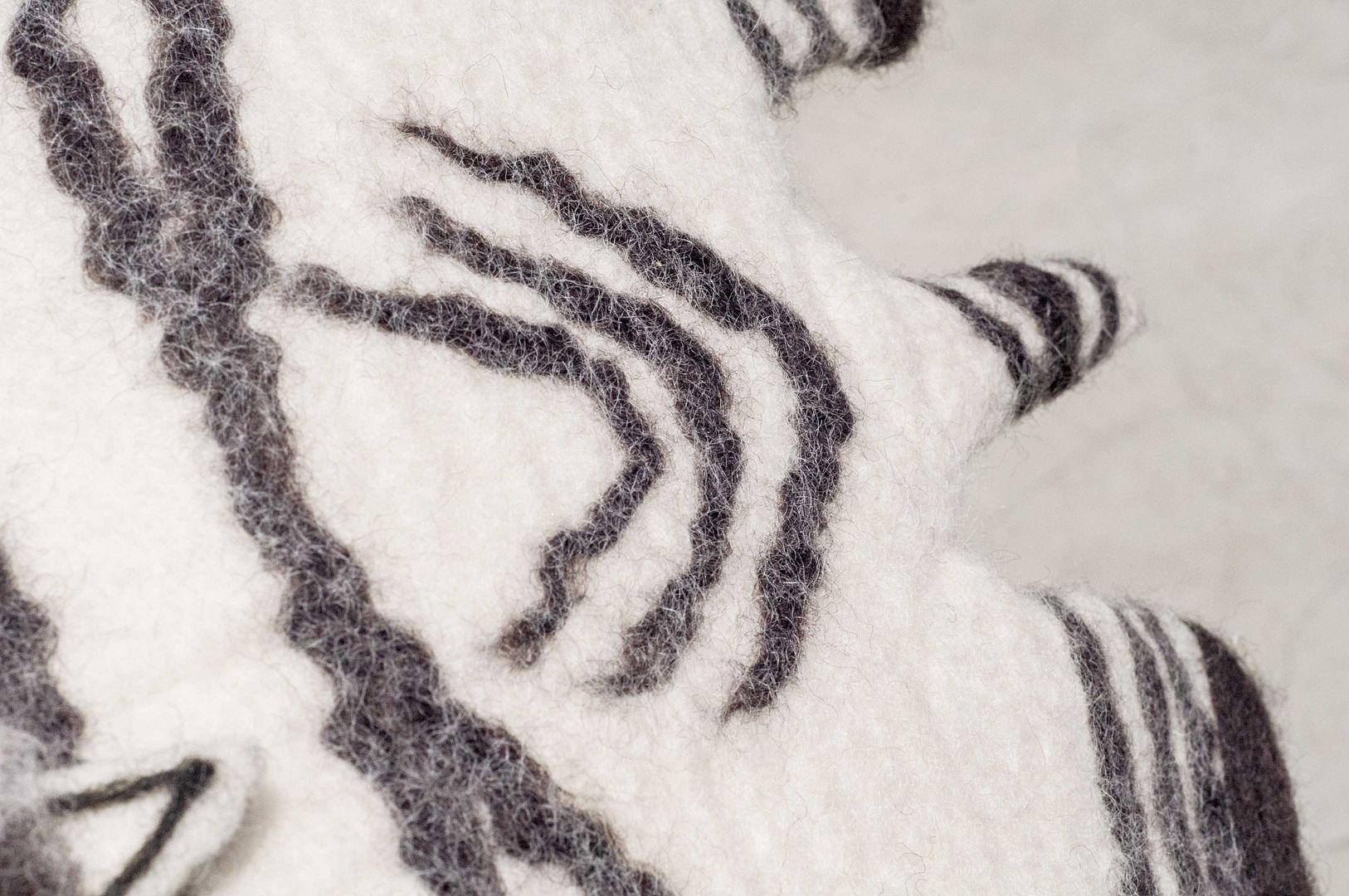 National Wind Forest Series Wool Felt Pot Mat Placeholder Potholder - Animal Potholder African Zebra Prairie World - Place Mats & Dining Décor - Wool White